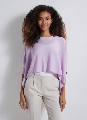 Pull coupe droite sans manche violet D&Z FASHION femme