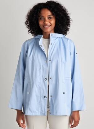 Imperméable manches longues sans capuche bleu DIANE LAURY femme