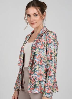 Blazer finition intérieure biaisée rouge C'EST BEAU LA VIE femme