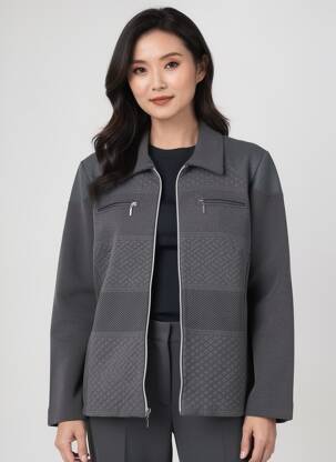 Veste casual poches gris JEAN DELFIN femme