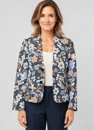 Blazer poches bleu FRANK WALDER femme