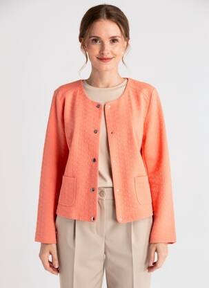 Veste casual fermeture pressionnée orange DIANE LAURY femme