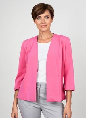 Veste chic col v rose GEVANA femme