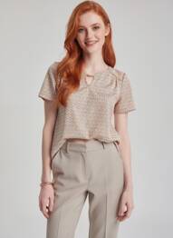 T-shirt imprimé fantaisie manches courtes orange DIANE LAURY femme