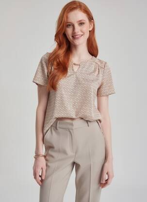 T-shirt imprimé fantaisie manches courtes orange DIANE LAURY femme