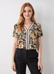 Top stretch manches courtes marron DIANE LAURY femme