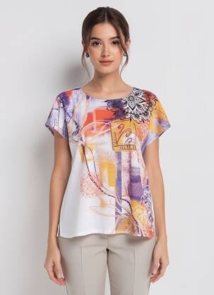 Top stretch manches courtes blanc TELMAIL femme