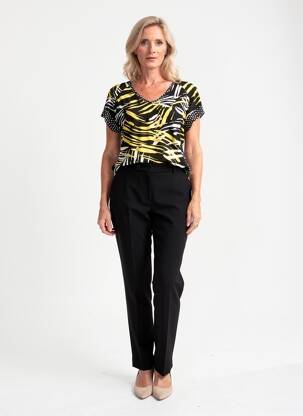 T-shirt coupe droite manches courtes noir TELMAIL femme