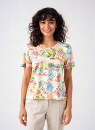 T-shirt stretch manches courtes blanc GRIFFON femme