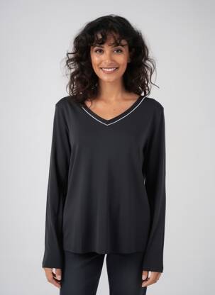 T-shirt manches longues manches longues noir DIANE LAURY femme