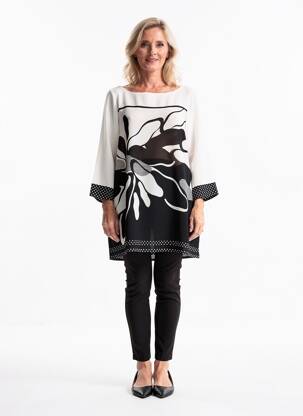 Tunique manches longues légère et transparente blanc TELMAIL femme