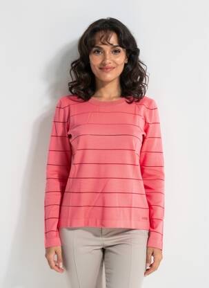 Pull coupe cintrée manches longues rose DIANE LAURY femme