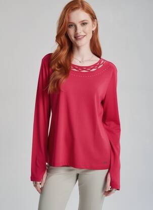 T-shirt manches longues manches longues rose DIANE LAURY femme