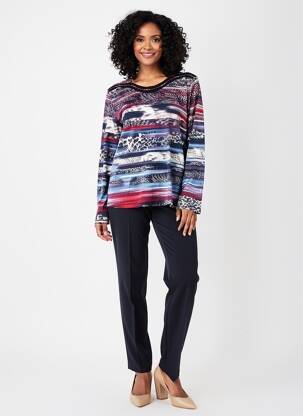 T-shirt manches longues manches longues bleu GRIFFON femme