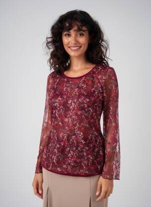 Top manches longues manches longues rouge DIANE LAURY femme