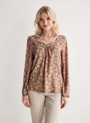 T-shirt manches longues manches longues orange DIANE LAURY femme