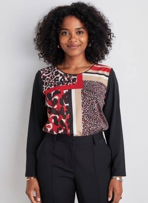 Top manches longues manches longues noir DIANE LAURY femme