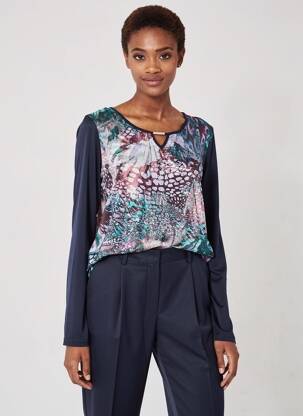Top manches longues manches longues bleu DIANE LAURY femme