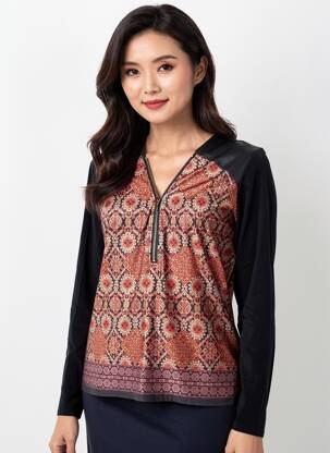 T-shirt manches longues manches longues noir TELMAIL femme