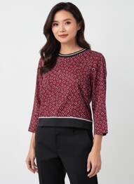 Blouse manches longues manches longues rouge TELMAIL femme