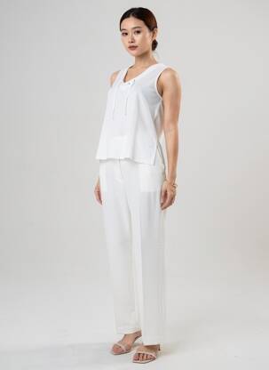 Débardeur col v sans manche beige DIANE LAURY femme