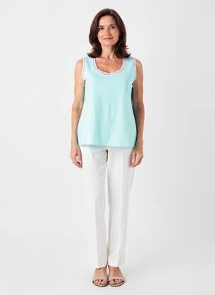 Débardeur stretch sans manche bleu TELMAIL femme