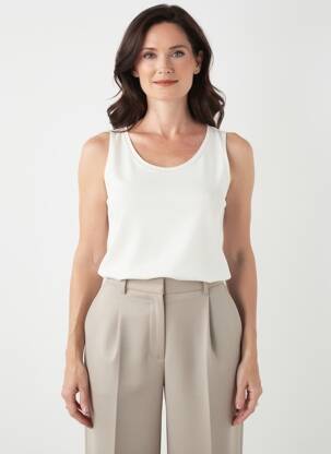 Débardeur stretch sans manche beige KATMAI femme