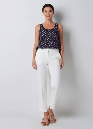 Débardeur stretch sans manche bleu C'EST BEAU LA VIE femme