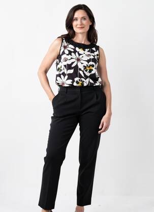 Débardeur stretch sans manche noir TELMAIL femme