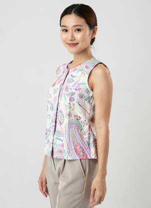 Débardeur stretch sans manche beige LOURDES CASTILLO femme