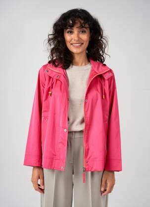Imperméable fermeture zippée sur le devant a capuche rose REVER MILE femme