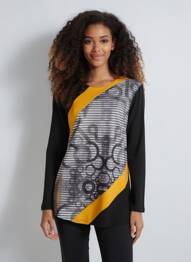 Pull coupe cintrée manches longues noir VETISTYLE femme