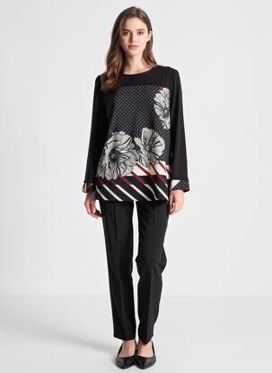 T-shirt manches longues manches longues noir TELMAIL femme