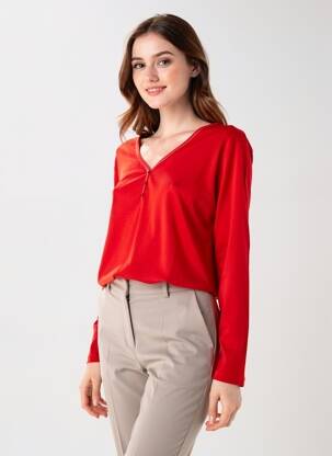 T-shirt manches longues manches longues rouge DIANE LAURY femme
