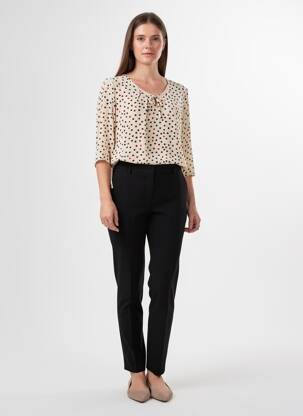 Blouse col rond manches 3/4 beige TELMAIL femme