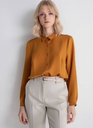 Veste casual coupe droite orange GEVANA femme