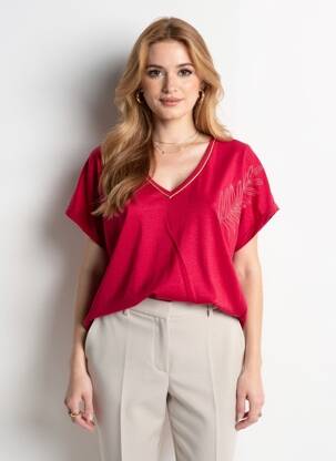 T-shirt coupe droite manches courtes rose KATMAI femme