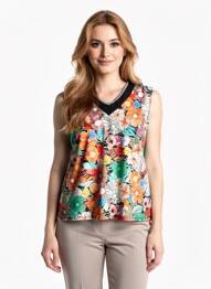 Top stretch manches courtes noir TELMAIL femme