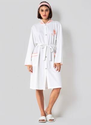 Déshabillé manches longues blanc JP femme
