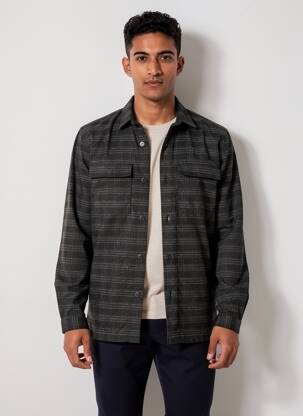 Veste casual fermeture boutonnée sur le devant noir TOM TAILOR homme