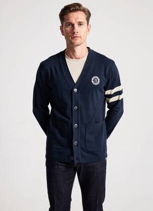 Gilet manches longues col v bleu GARCIA homme