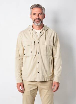 Veste casual fermeture boutonnée sur le devant beige HUGO BOSS homme