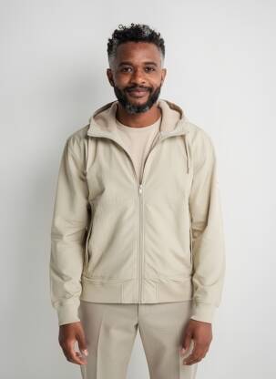 Veste casual resserrée sur le bas beige HUGO BOSS homme