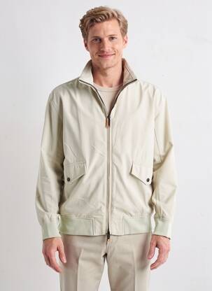 Veste casual coupe droite beige HUGO BOSS homme