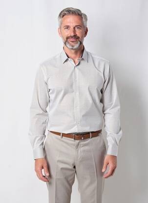 Chemise manches longues imprimé fantaisie blanc HUGO BOSS homme