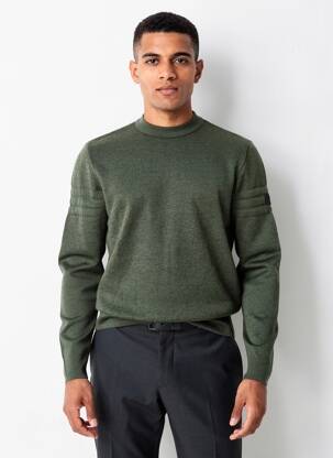 Pull col rond manches longues vert FUSALP homme
