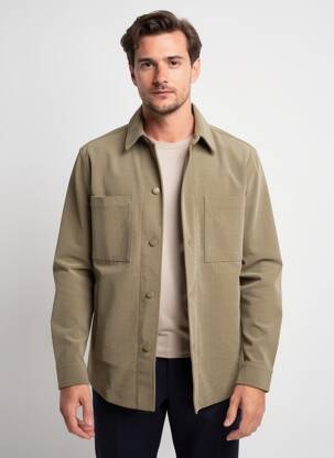 Veste casual fermeture boutonnée sur le devant vert HUGO BOSS homme