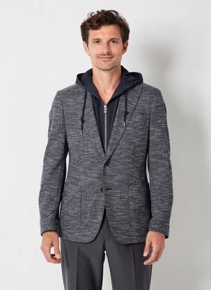Veste casual fermeture boutonnée sur le devant bleu HUGO BOSS homme