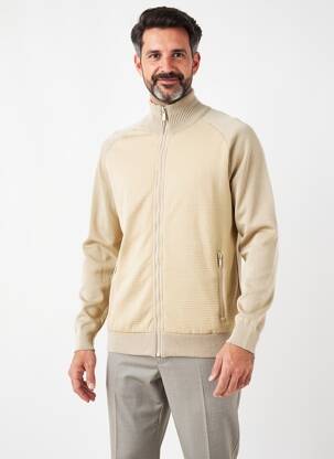 Veste casual col col montant beige HUGO BOSS homme
