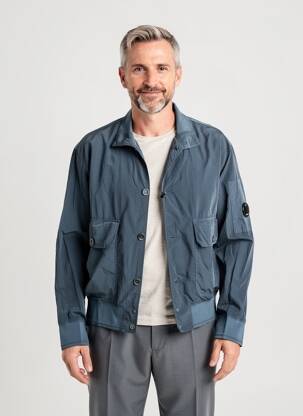 Veste casual fermeture boutonnée sur le devant bleu C.P. COMPANY homme